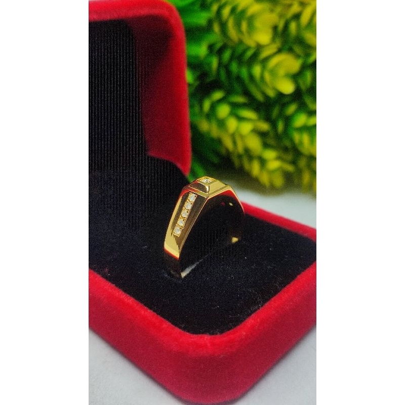 cincin peria ikat perak full berlian eropa asli