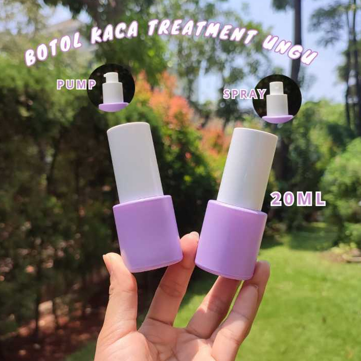 Botol Pump Ungu Botol Spray Ungu Matte Botol Lotion 20ml Skincare Botol Pump Skincare Botol Kaca Ung