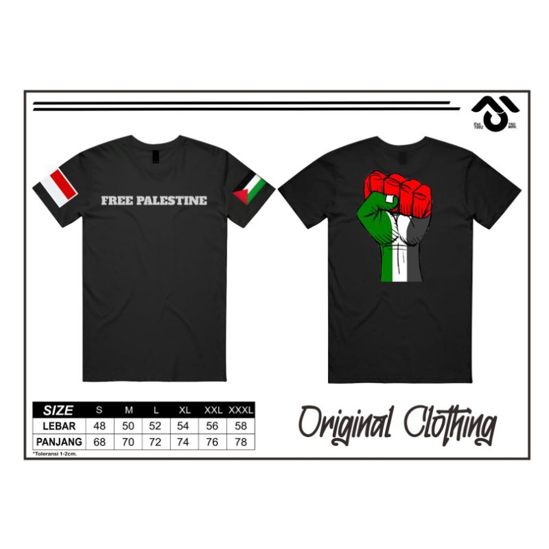kaos pria wanita free Palestine tshirt free palestine  kaos dakwah freedom palestine