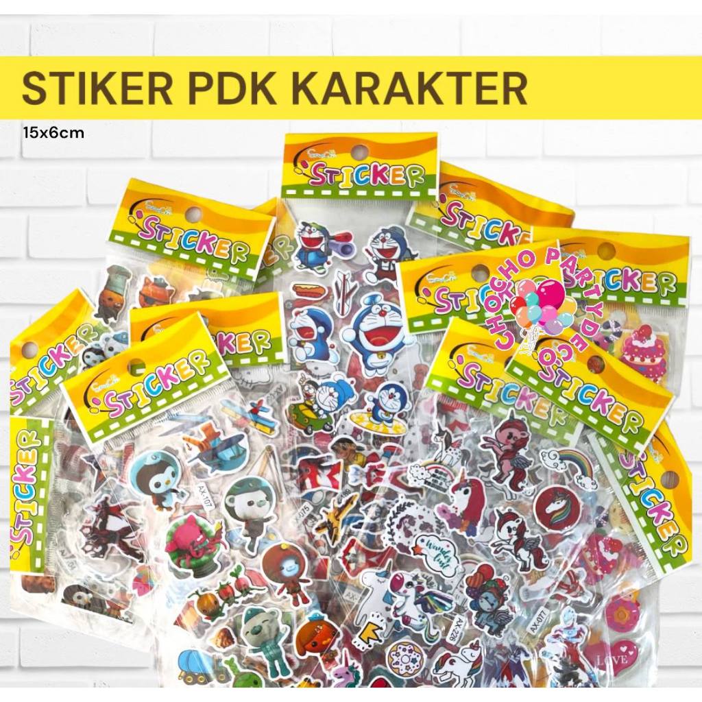 

STIKER ANAK TIMBUL PDK / Stiker Anak Tempel 3D Karatkter
