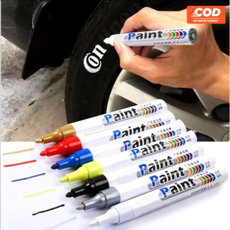 

Spidol Ban Motor Mobil / Paint Marker / Spidol Ban Permanent / Spidol Warna / Spidol Ban Vauto