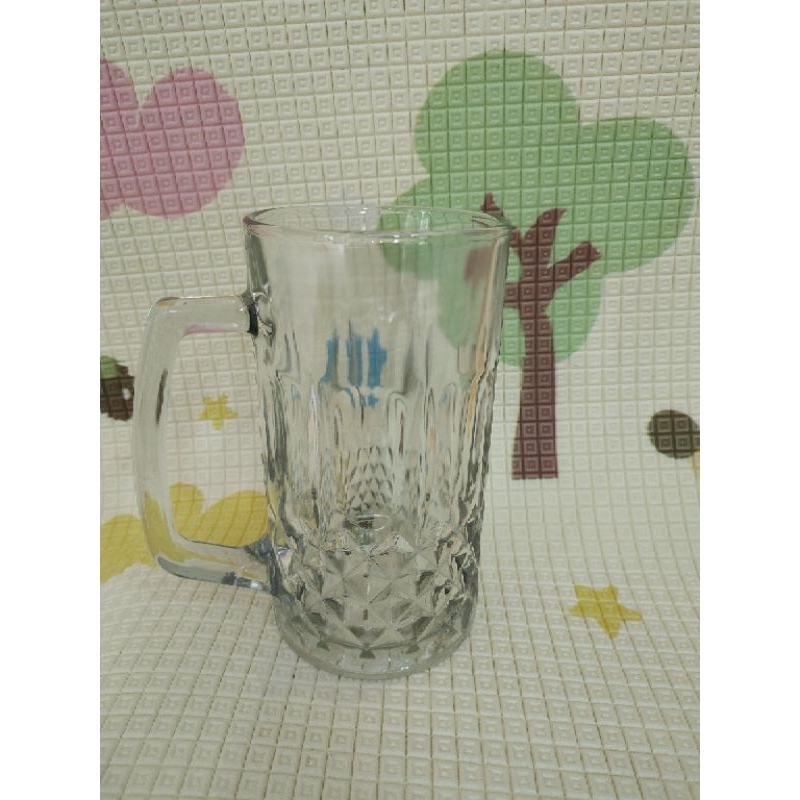 Gelas ES Teh Jeruk Jumbo/Gelas Kaca Cantelan Jumbo