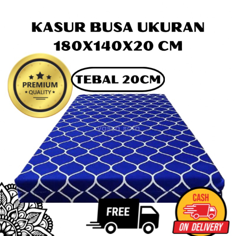 KASUR BUSA SUPER UKURAN 180X140X20CM KUALITAS TERJAMIN TEBAL