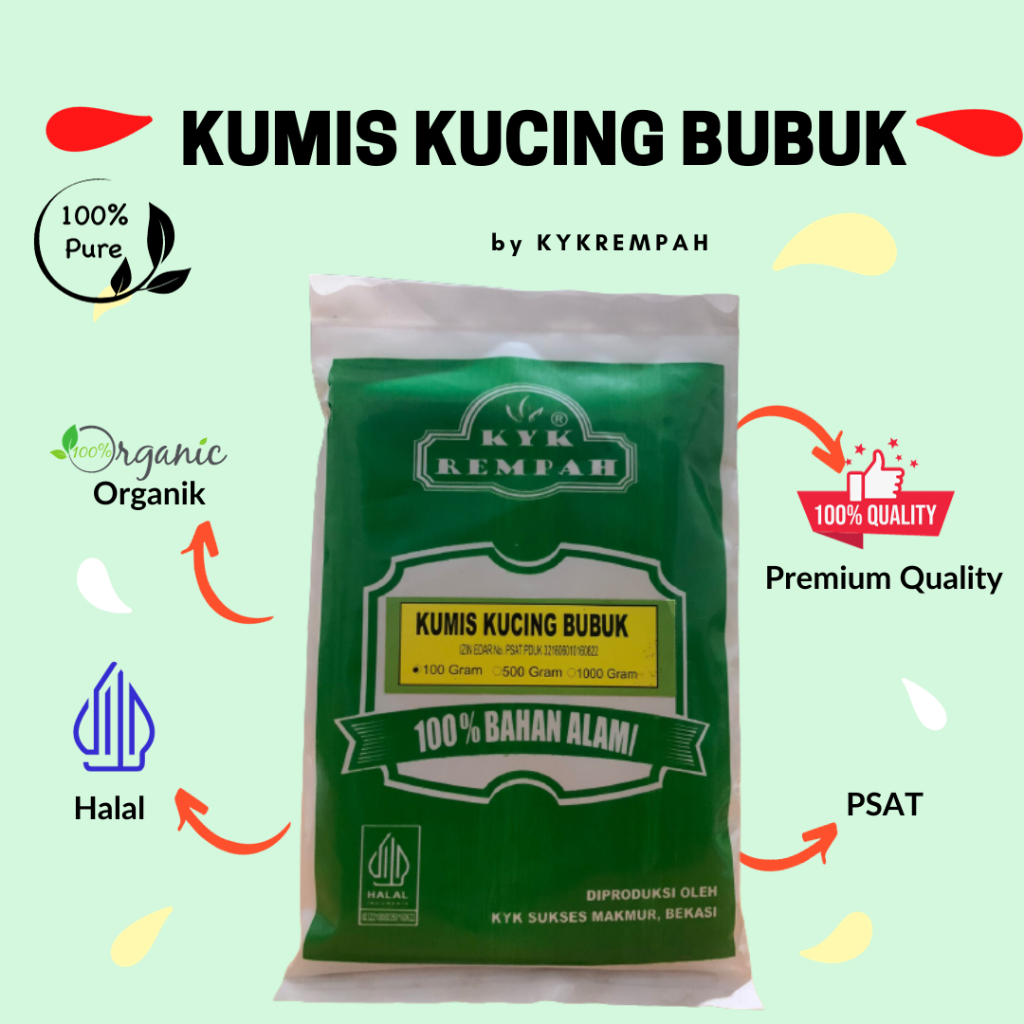 

Kumis Kucing Bubuk [ 100 gram] | Herbal Batu Ginjal Infeksi kencing