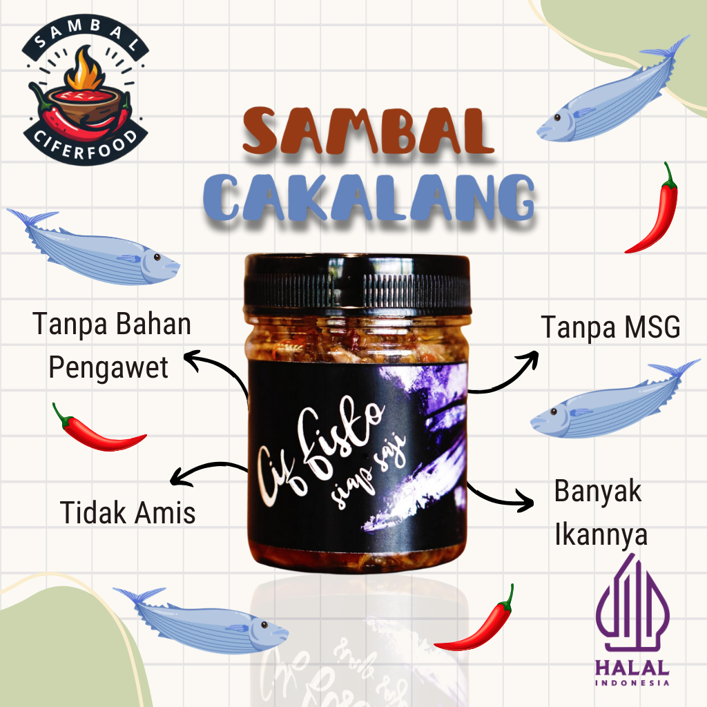 

ASLI Ciferfood - Sambal Ikan Tuna Cakalang Full Isian 140 gr [Halal, Tidak Amis, Tanpa Pengawet,