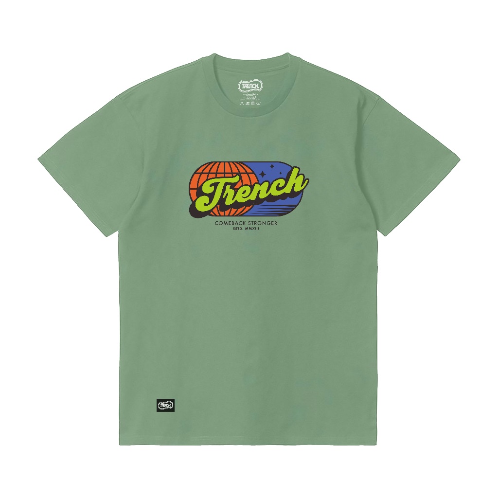 TRENCH TSHIRT KAOS PENDEK - RECALL MINERAL GREEN