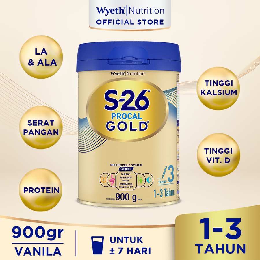 S26 Promil Procal GOLD Tahap 3 Susu Bayi