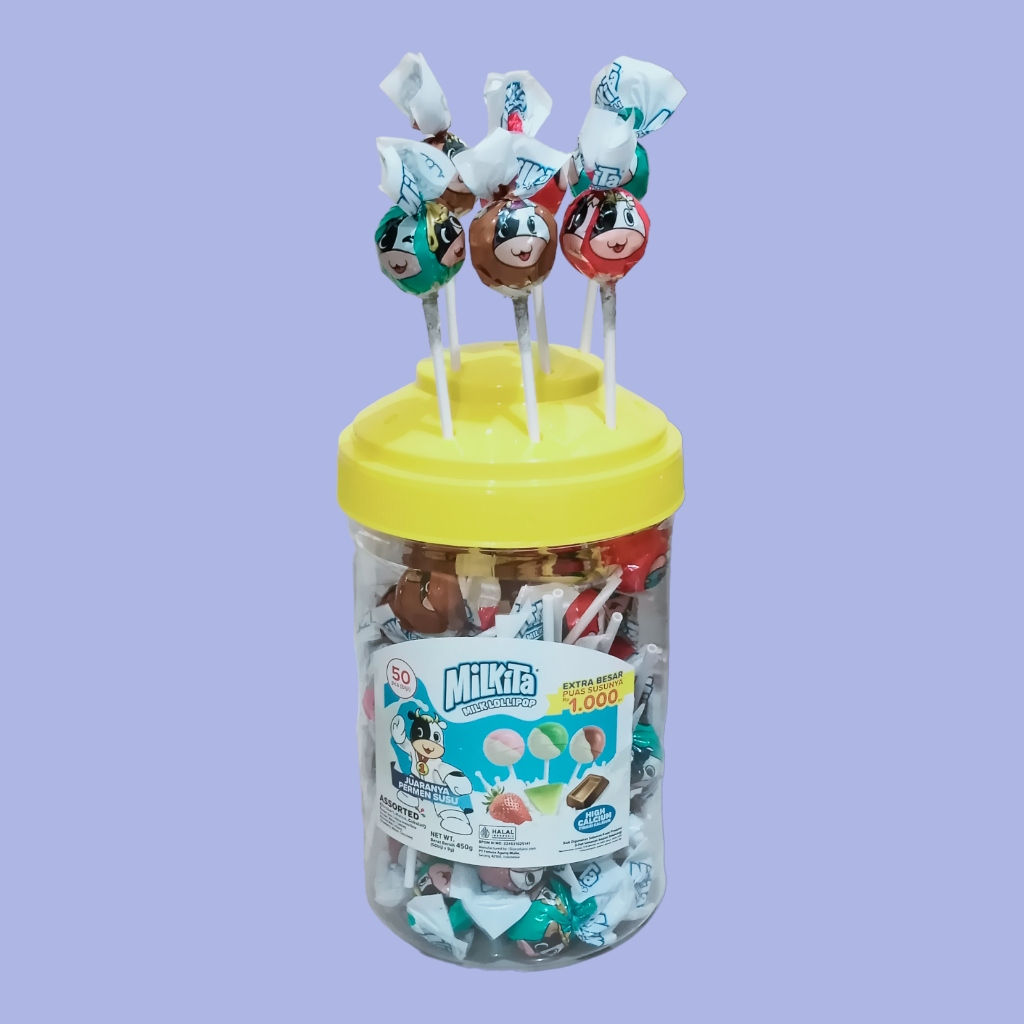 

Milkita Lolipop Milk Assorted Toples (30 pcs/toples)