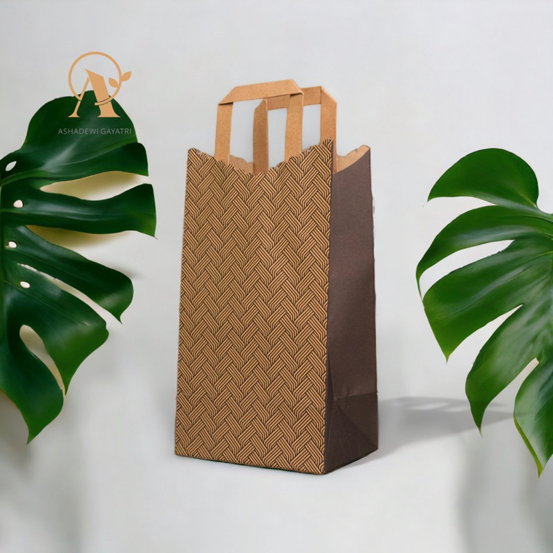

Ashadewi Gayatri - Daisy Paperbag Woven with Handle / Paperbag / Goodie Bag / Brown Kraft