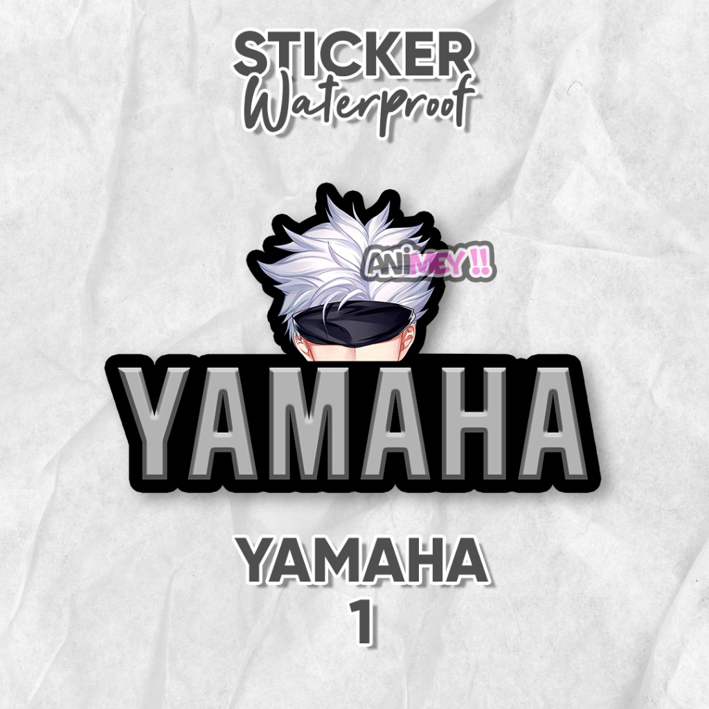 

Stiker Gojo Satoru Logo Yamaha / Stiker Anime Waterproof
