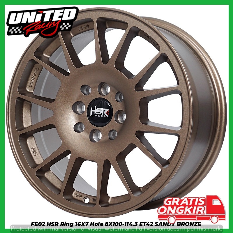 VELG RACING RALLY R16 UNTUK MOBIL SPLASH ACCENT ACCORD MAESTRO VIOS RING 16 HSR FE02 BRONZE