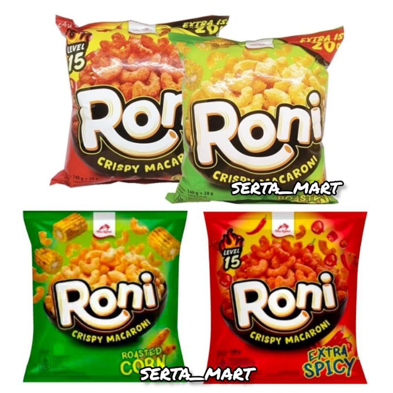 

Dua Kelinci Roni 140gr - Roni Crispy Macaroni Roasted Corn / Extra Spicy Level 15