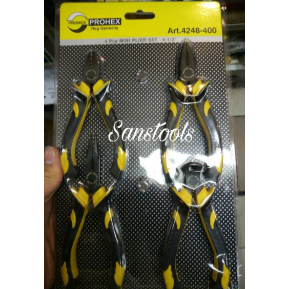tang mini set 4pcs PROHEX 45 kombinasi potong lancip gegep 4248-400 Limited