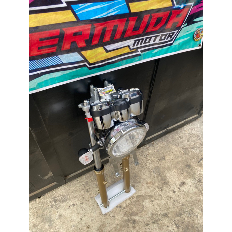 paket shock skok depan ninja set lampu dan spedometer set pnp honda cb mp gl tiger