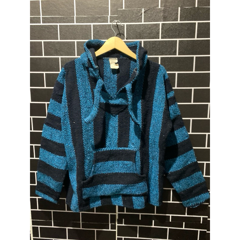 Vintage Mexican Baja Hoodie Pullover, Mexican Hoodie