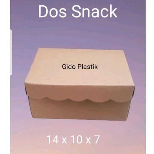 Kardus snack kraft / kardus snack muat 1 aqua 3 jajan/ Ukuran 14x10x7