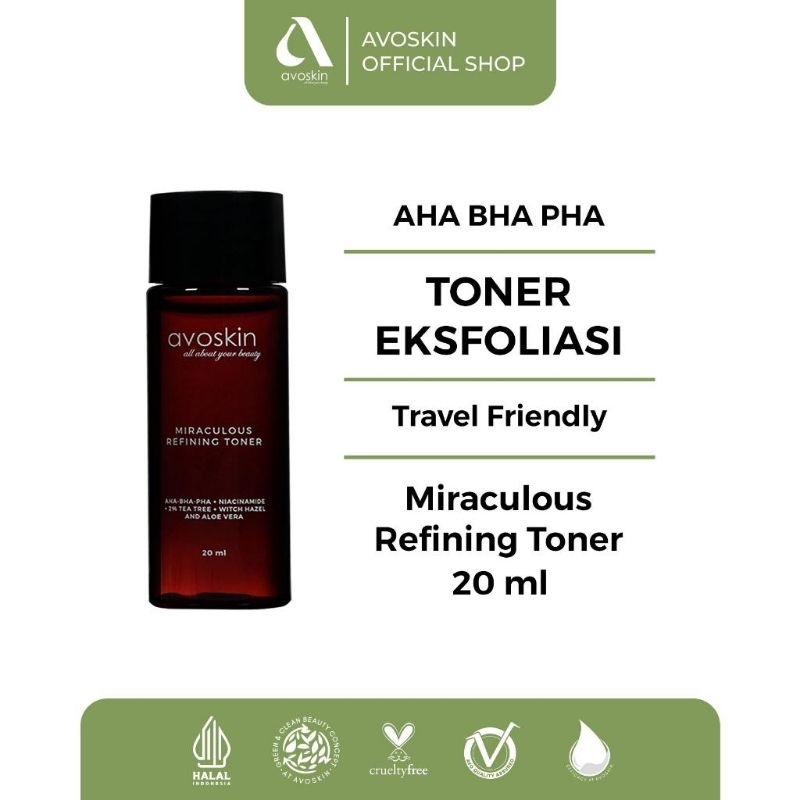 AVOSKIN - Toner Eksfoliasi | Miraculous Refining Toner