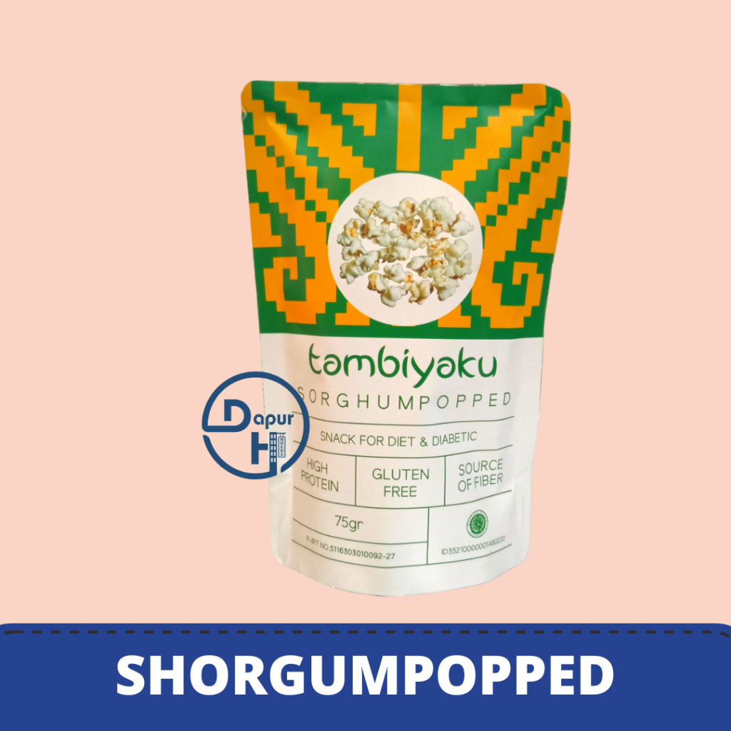 

TAMBIYAKU Popped Shorgum 75 g Halal | Popcorn dari sorgum | Cemilan Sehat | Gluten free