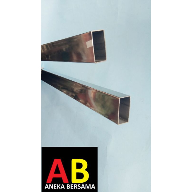 Custom Hollow Stainless Steel Mirror 2.5cm x 5cm Tebal 1mm