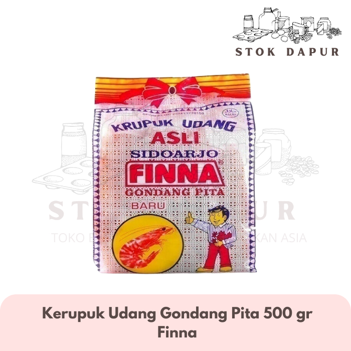 

FINNA KERUPUK UDANG GONDANG PITA PUTIH 500gr