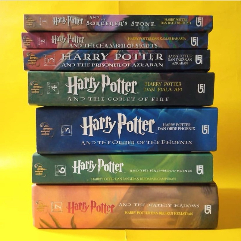 set novel Harry Potter preloved bekas terjemahan 1-7 softcover