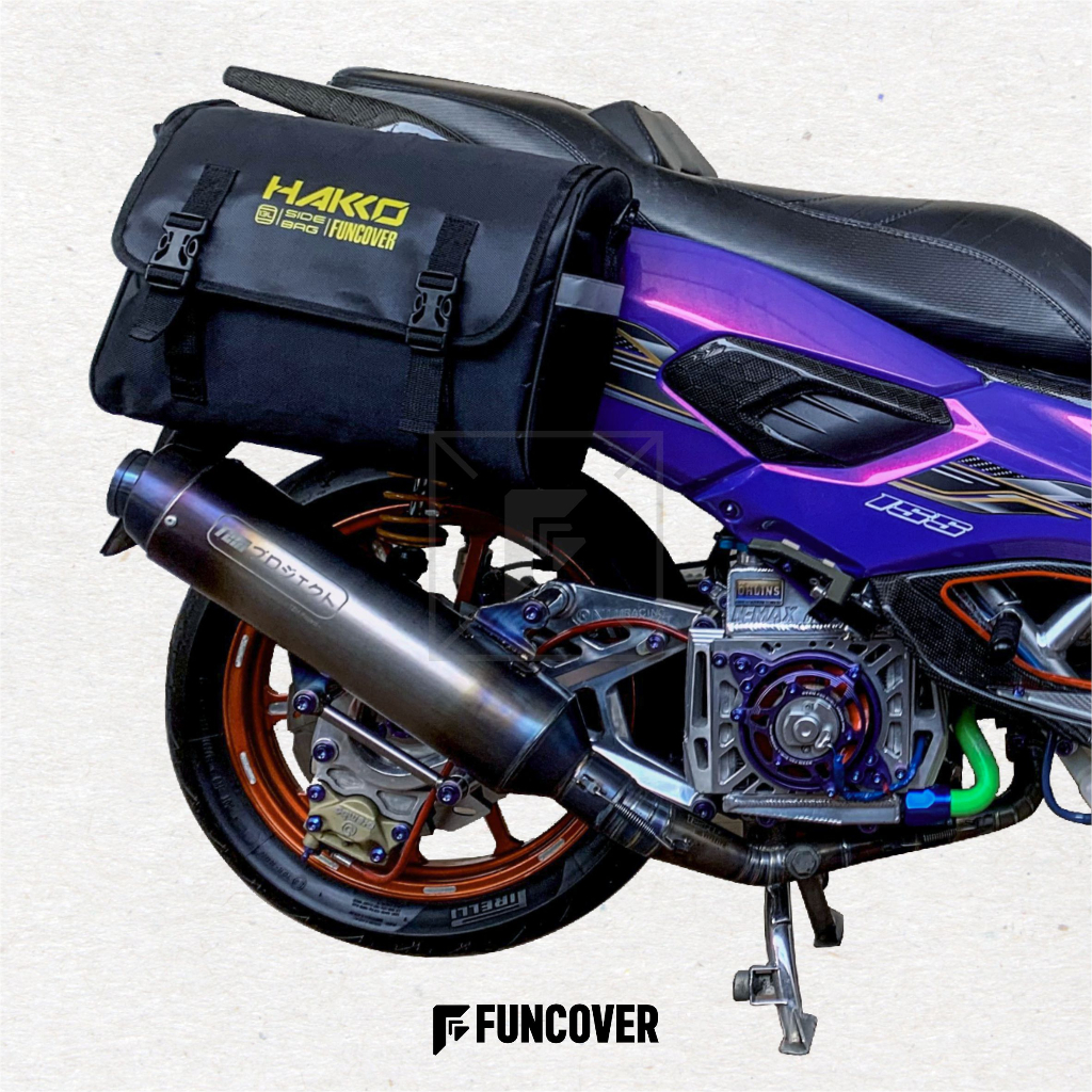 Tas Motor Touring Sidebag Slingbag Hakko Medium Waterproof FUNCOVER Jok Samping Ekonomis Murah