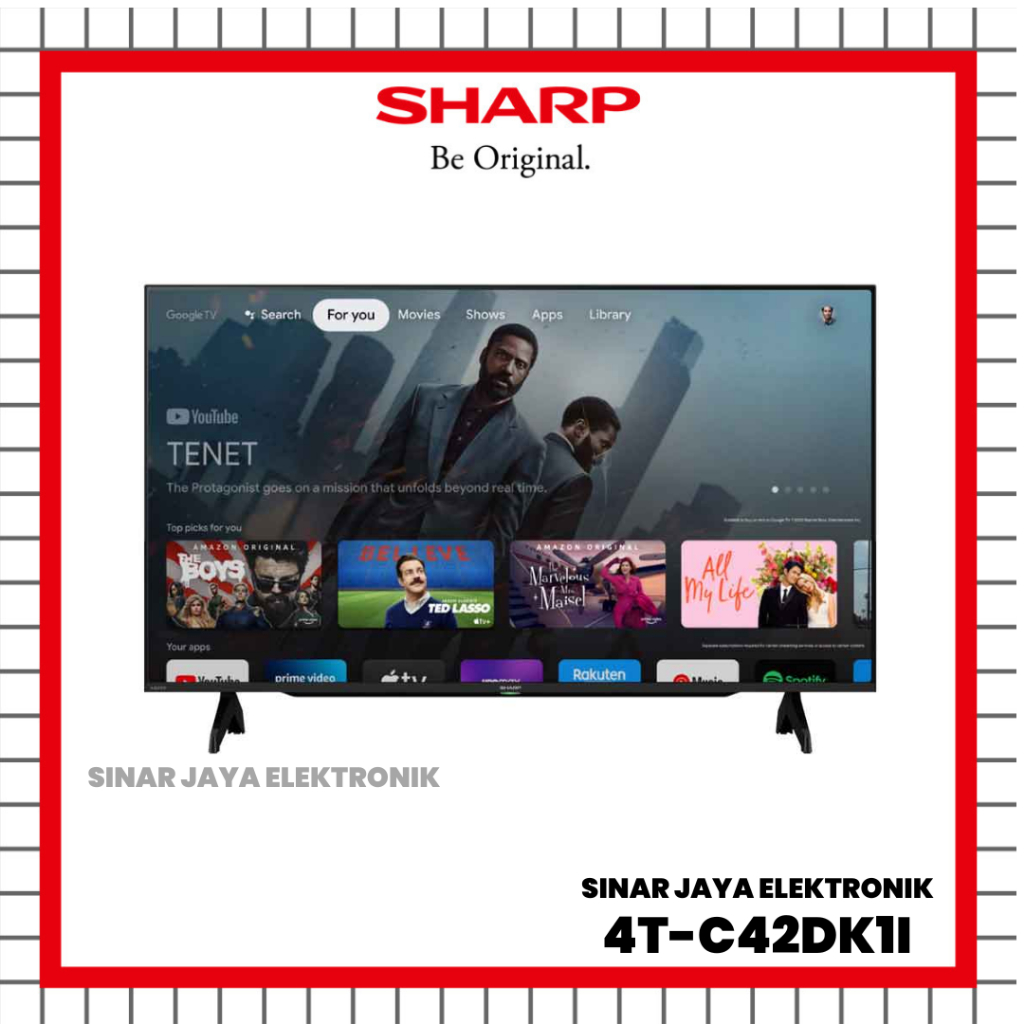 TV LED SHARP 42INCH 4T-C42DK1I 4K ANDROID UHD TV