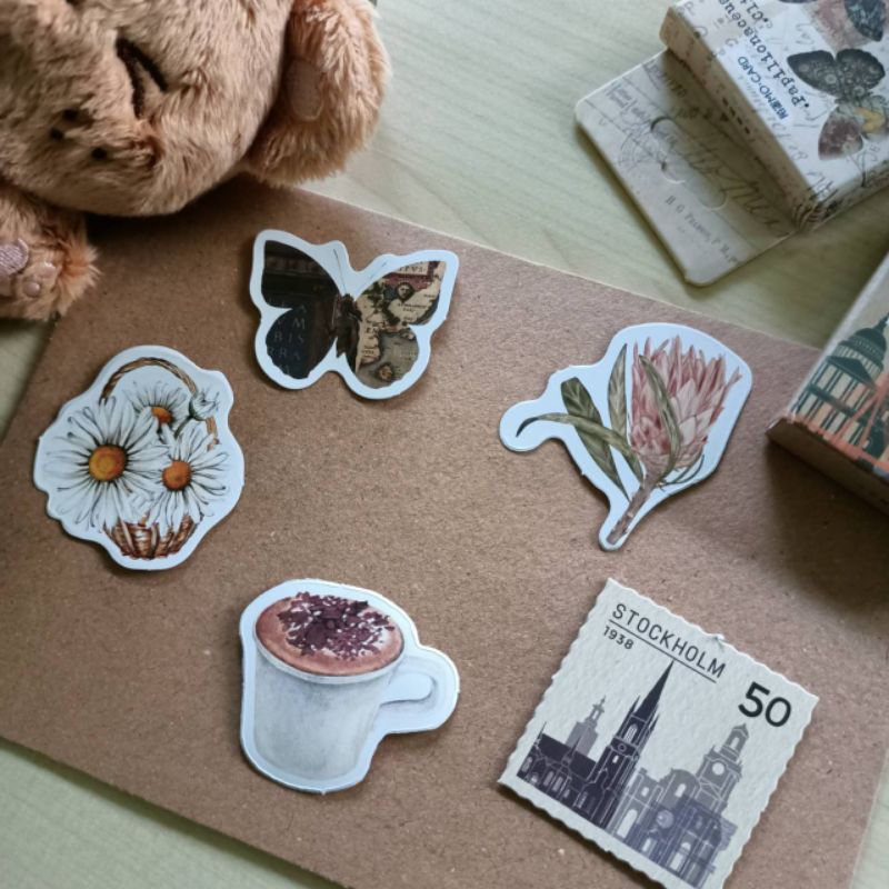 

Sticker journal diy aesthetic brown cute scrap book amplop