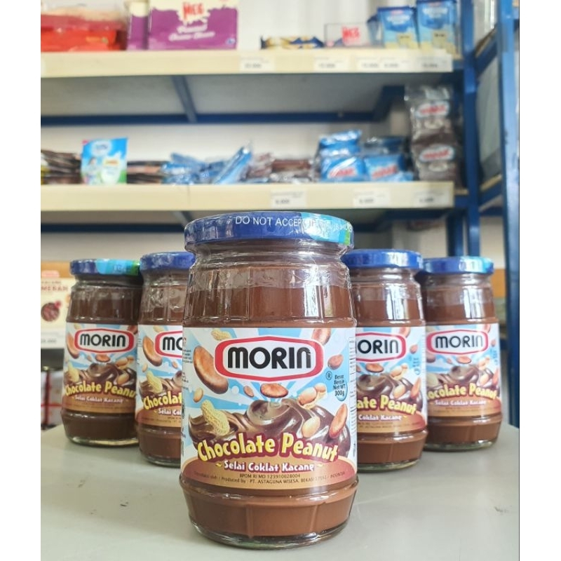 

Morin Chocolate Peanut 300Gr / Selai Morin Coklat Kacang / Selai Roti Bakar Coklat