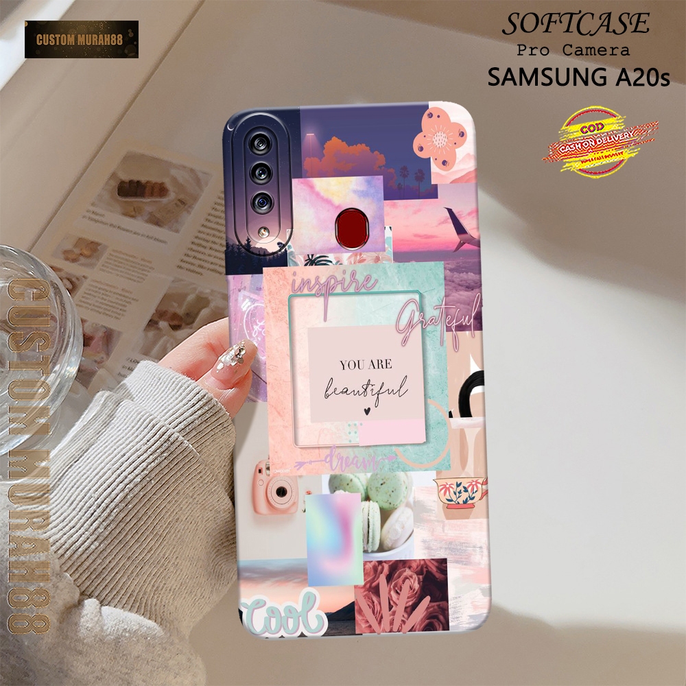 Case Samsung A20s Terbaru - Fashion Case AESTHETIC - Casing Hp Samsung A20s - Softcase Pro Camera Sa