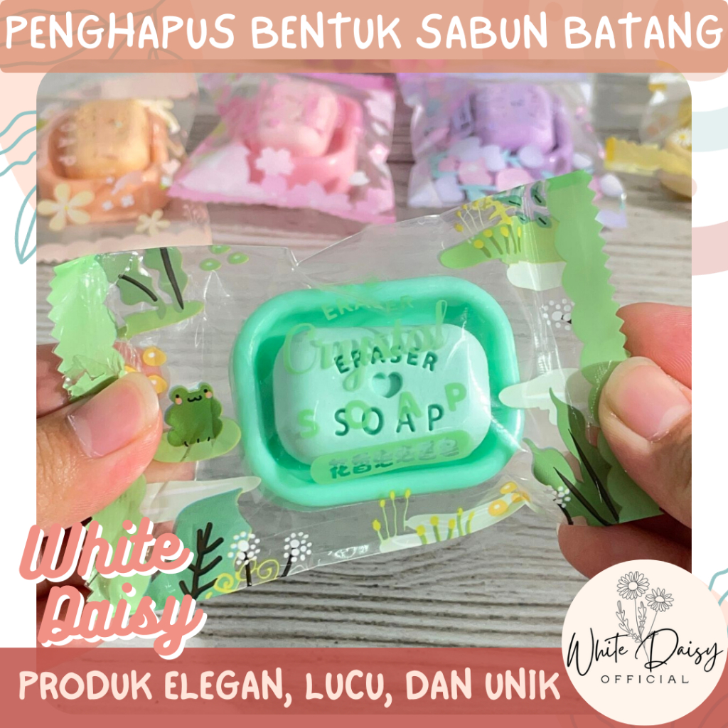 

Penghapus bentuk sabun batang premium erasser soap lucu unik imut bath