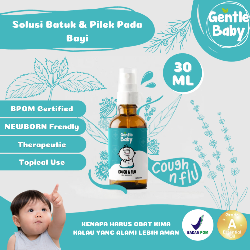 Minyak Bayi - Gentle Baby Oil COUGH N FLU Atasi Batuk Pilek Bayi