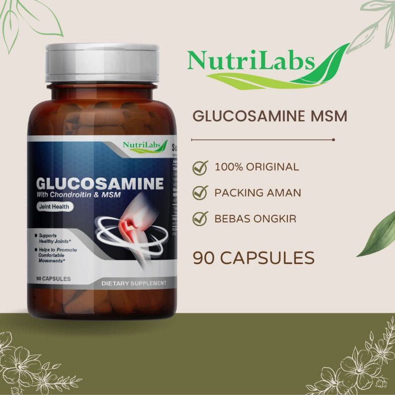 Glucosamine Chondroitin & MSM Nutrilabs Obat Sendi Otot Dan Tulang Made In Usa