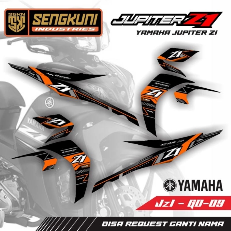 Striping Stiker Sticer Dekal Decal Emblem Printing Aksesoris Motor Yamaha Jupiter  Z1 Robot ZBurhan 