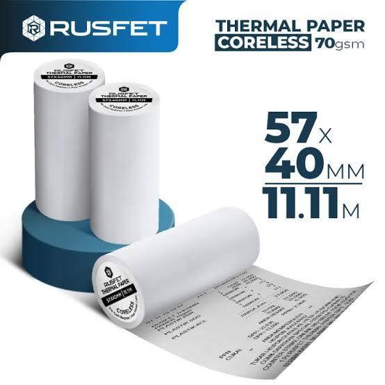 KERTAS STRUK 57 X 40 /KERTAS STRUK THERMAL PAPER ROLL 58X30 57X40 TERMAL EDC THERMAL PRINTER MINI BL