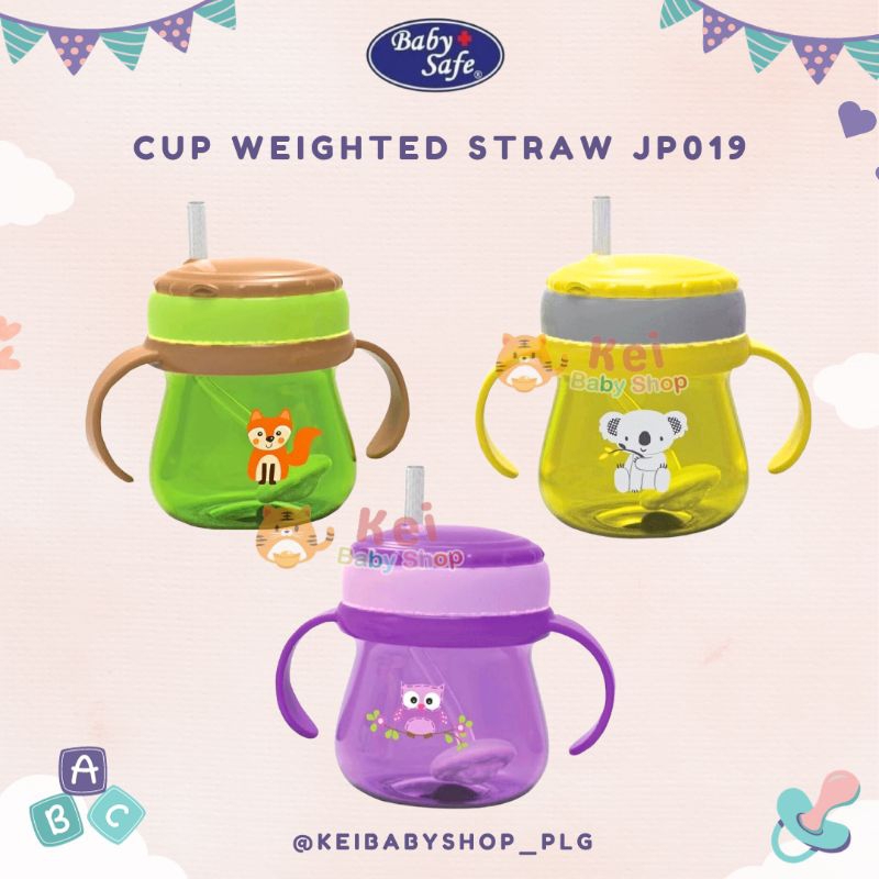 Baby Safe Training Cup with Straw JP019 - Botol Minum Sedotan Bayi Anak Baby Safe