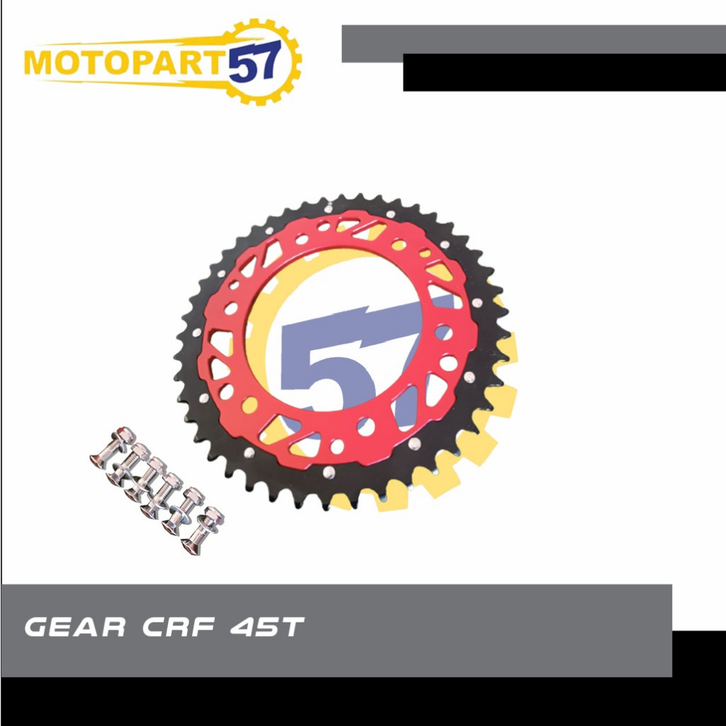 Gear Belakang CRF 45T 520 JFG Racing Import  + FREE BAUT