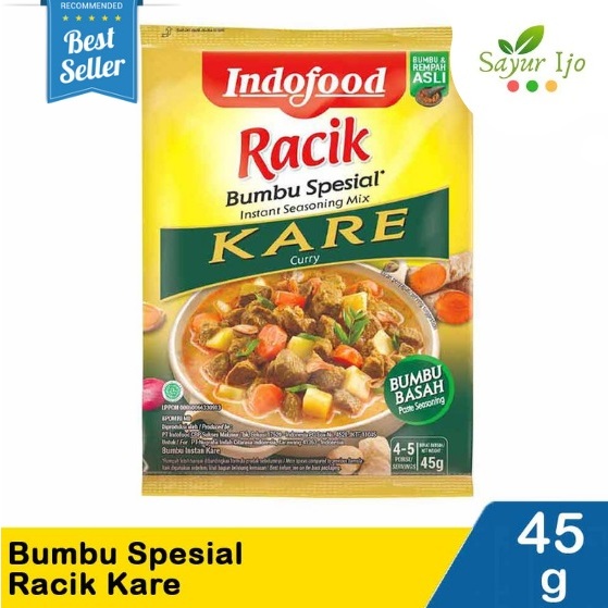 

Indofood Bumbu Racik Kare 45 Gram Curry Rempah Kari Masak Instant