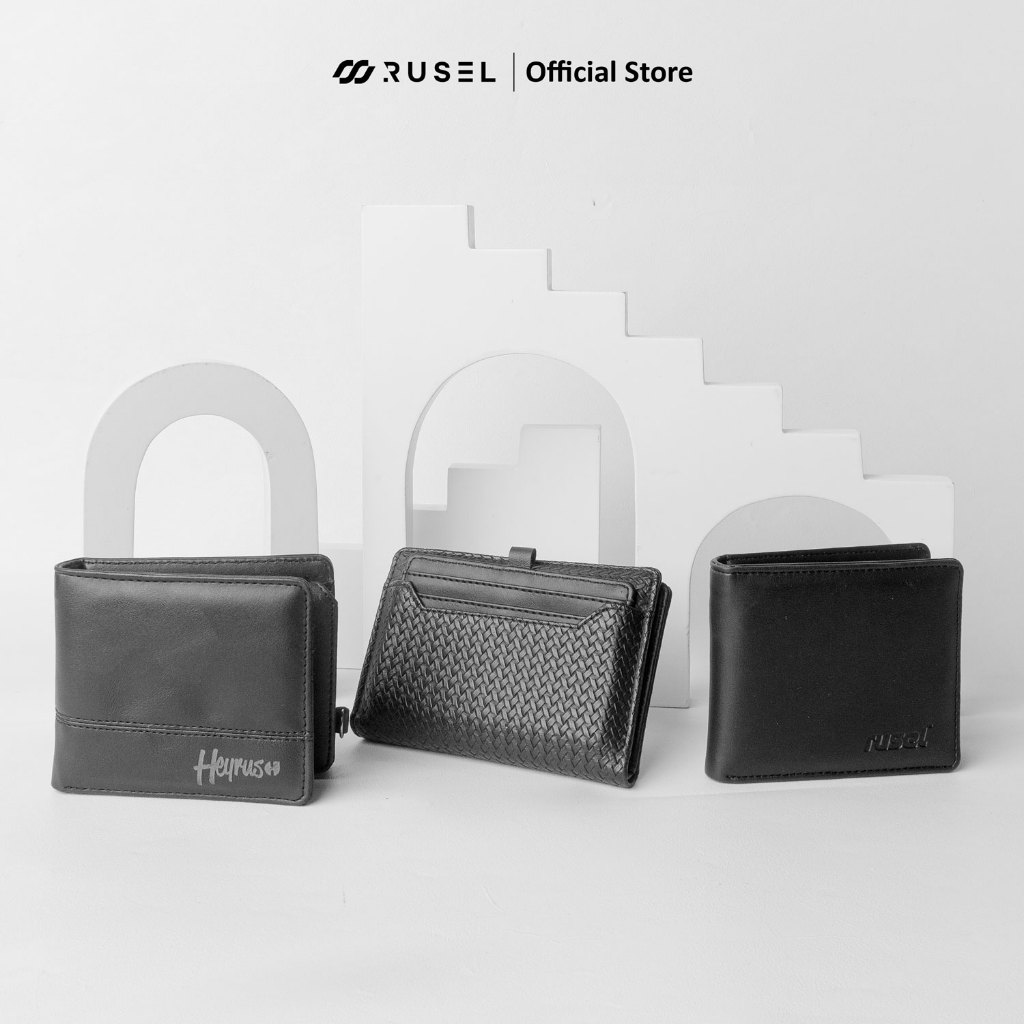 La RUSEL CO - Wallet Series All Variation Leather PU Dompet Pria Wanita Dompet Panjang Wallet Pria