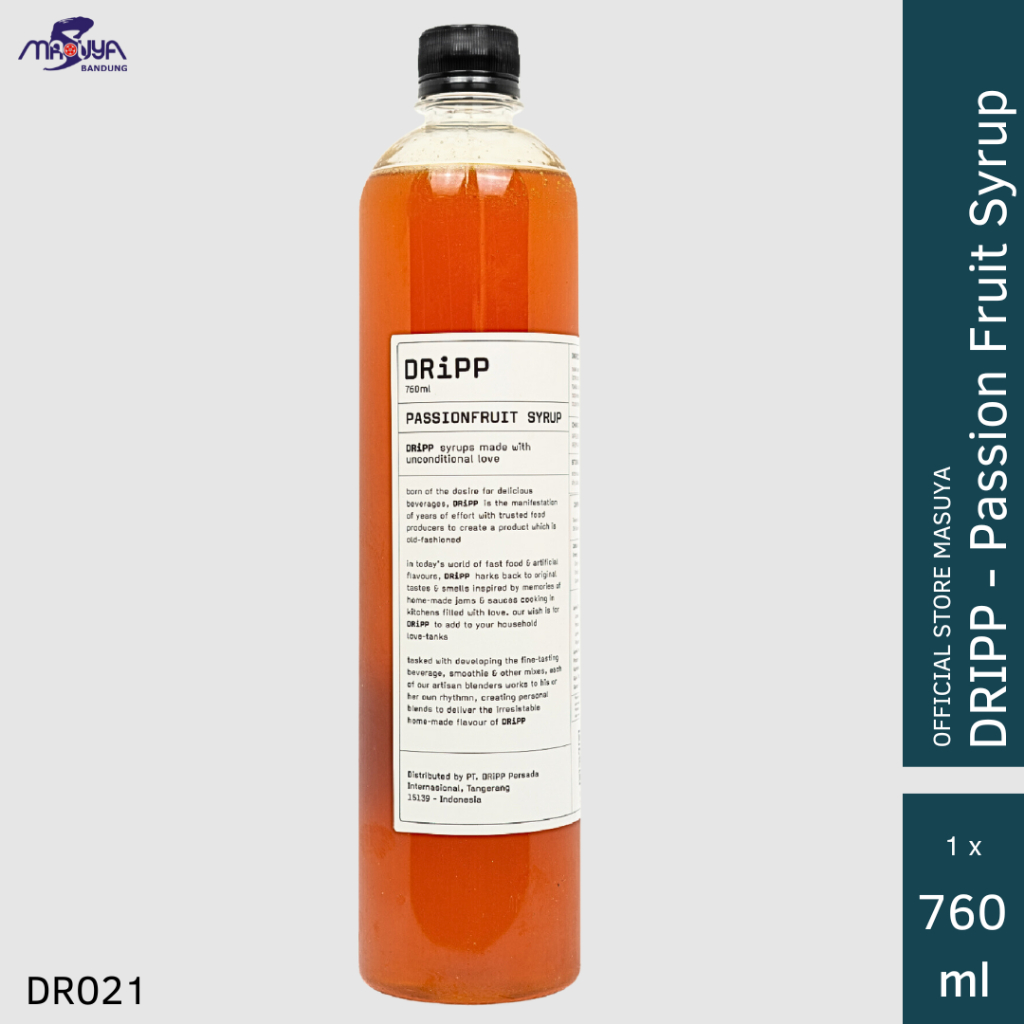 

DRiPP Passion Fruit Syrup 760ml Sirup Rasa Markisa