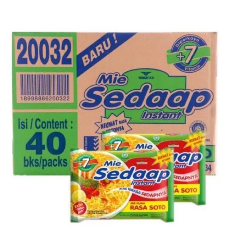 

Mie Sedap Kuah Soto 1 Dus isi 40 pcs