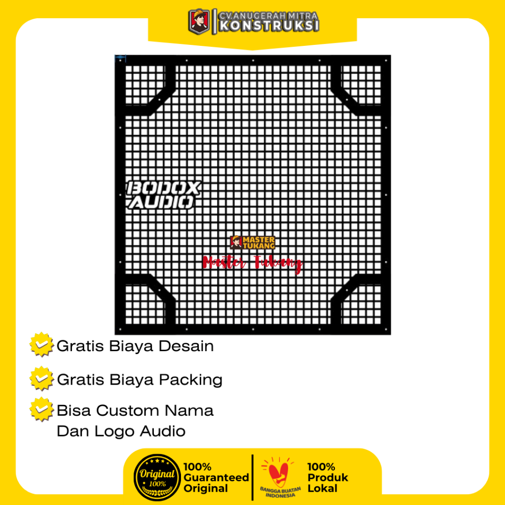 Grill Sound System Tutup Ram Speaker Box Speaker 10 Inch Miniscoop Single Custom