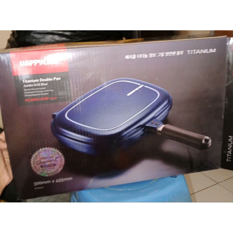 HAPPYCALL TITANIUM DOUBLE PAN JUMBO GRILL 30CM