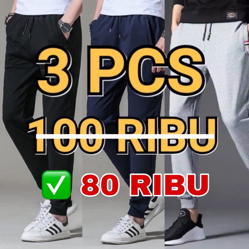 Celana Joger pria wanita panjang trening Jogger Gym olahraga jumbo style korea SIZE 27-35