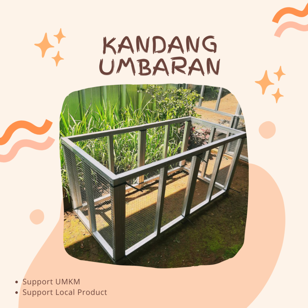 KANDANG PAGAR HEWAN HOLLOW BAJA RINGAN UK 60X60 PERLEMBAR AYAM KELINCI
