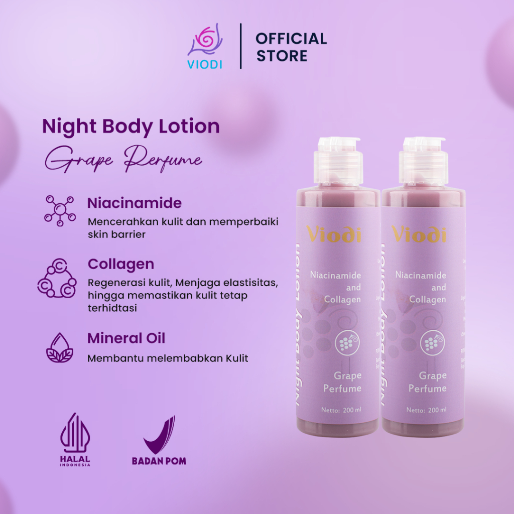 Viodi Bodycare - Day & Night Body Lotion Perfume - Body Foam 200gr