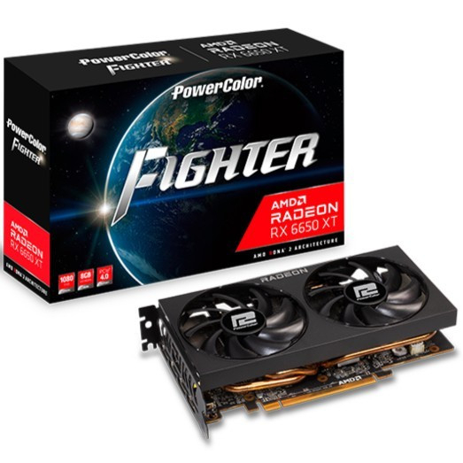 POWERCOLOR RX 6650 XT FIGHTER 8GB GDDR6 6650XT 8G VGA AMD RADEON