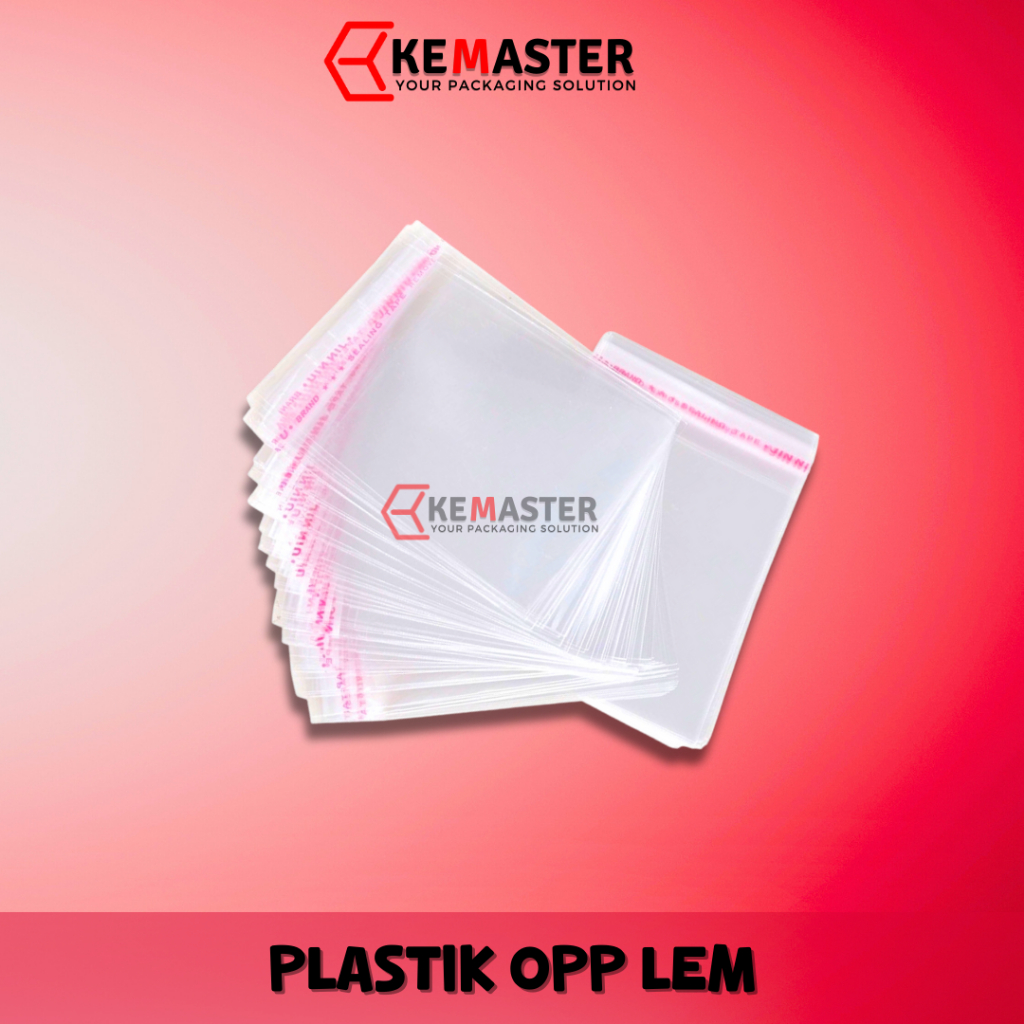 

PLASTIK OPP UNDANGAN Bening/Putih Seal Lem 1000 pcs
