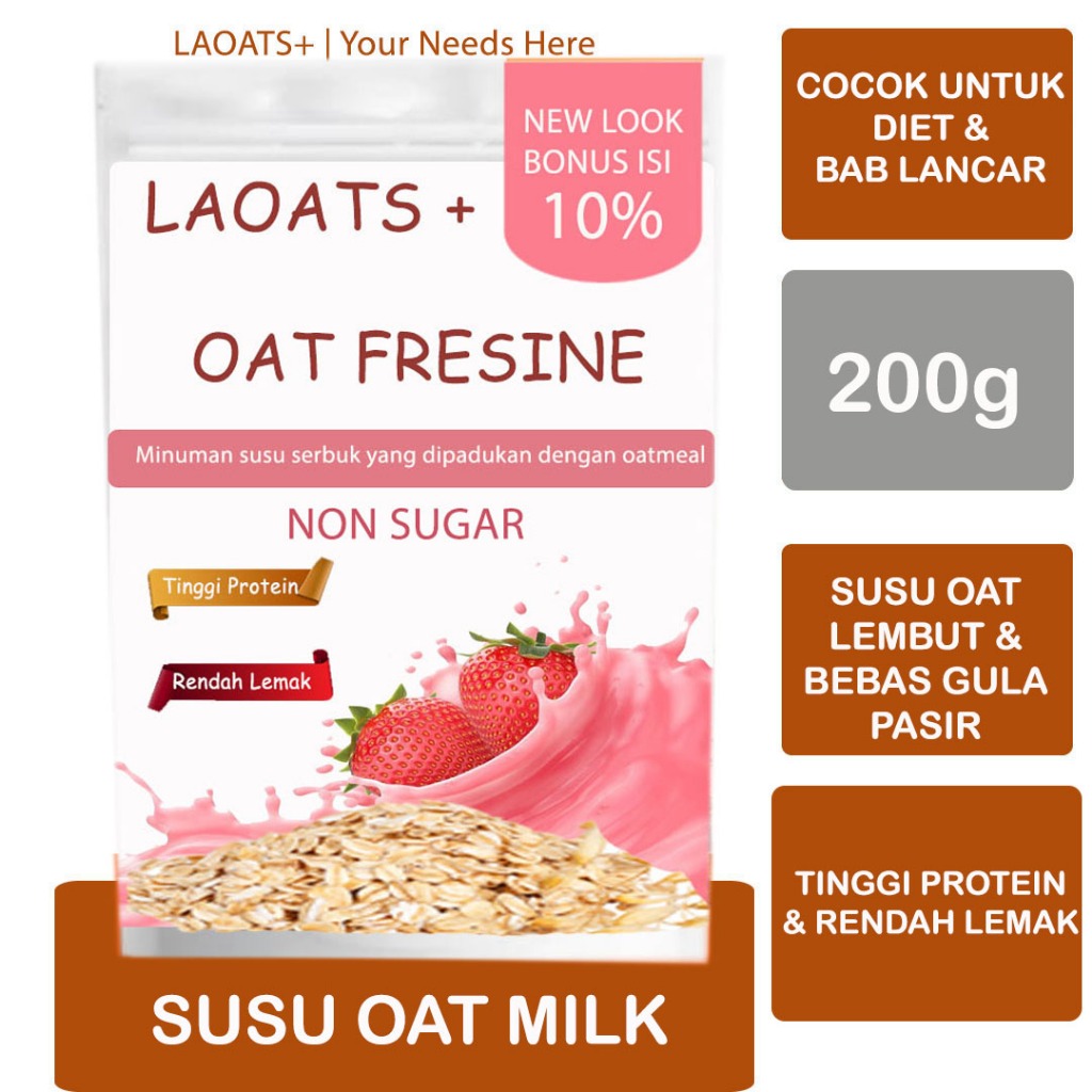 

Susu Oatmilk Laoats Non Sugar (200g)