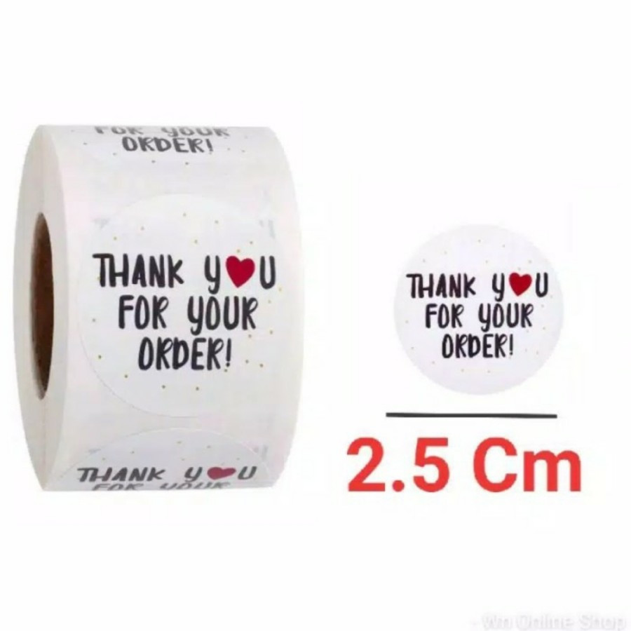 

Sticker Roll isi 1PC Sticker PVC Label Thank You for Your Order